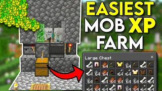 Easiest Mob XP Farm Minecraft Bedrock 1.20 (No Spawner)