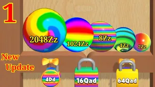 Blob Merge 3D | Rainbow 🌈 colour blob (2048Dd) 3d 2048 ball 3d video games Android, iOS New Update#3