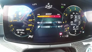 2019 Mercedes-AMG GT 63 S 4MATIC+ 4-Door Coupé: acceleration 0 - 253 kmh (launch control)