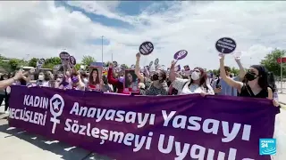 Women protest Erdogan’s withdrawal from Istanbul Convention