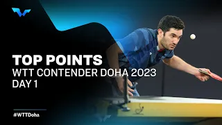 Top Points of Day 1 presented by Shuijingfang | WTT Contender Doha 2023