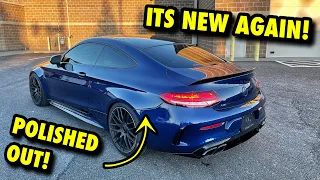 Rebuilding a WRECKED 2019 Mercedes C63 AMG From COPART (Part 15) PAINT CORRECTING FOR SHOW SEASON!