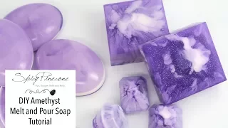 DIY Amethyst Melt and Pour Soap Tutorial by Spicy Pinecone