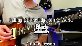 FALLING OFF THE EDGE OF THE WORLD - Black Sabbath. Guitar Lesson / Tutorial.