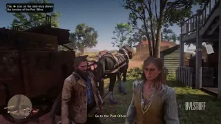 if you follow sadie into the shop, you will hear this conversation - RDR 2