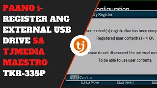 How to Register External Memory in TJ Media TKR-335P Maestro