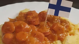 How to make Finnish hot dog (wiener) sauce with potatoes - Nakkikastike recipe