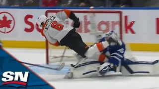 Flyers' Travis Sanheim Scores Short-Handed Goal Off Maple Leafs Turnover