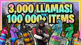 OPENING 3,000 LLAMAS in Fortnite Save the World Feat. Aewol-ri (3000 Llama Opening)