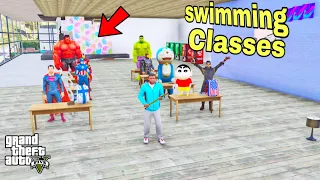 Franklin Ask  Question and Answers & Read Books or Swimming Classes with Shinchan IN GTA V