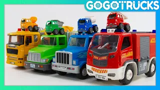 Baby Shark songs -Assembling fire truck mixer truck dump truck sweeper - Nursery Rhymes & Kids Songs