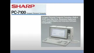 Sharp PC-7100 - Luggable Portable XT 8086 with DOS (newer PC-7000)