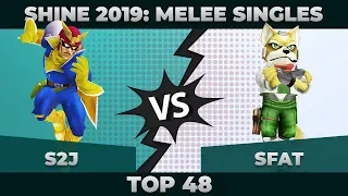 S2J vs SFAT - Winners' Semifinals: Melee Singles: Top 48 - Shine 2019 | Captain Falcon vs Fox