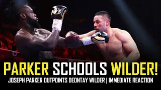 🤣 JOSEPH PARKER SCHOOLS DEONTAY WILDER!!! 🤣 IMMEDIATE REACTION (NO FOOTAGE)