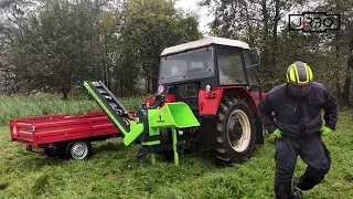 Špalíkovač za traktor s dopravníkem do Ø12cm💪JIRBO WORKER PREMIUM-WTD  www.jirbo.cz ❗