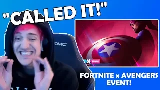Streamer reacts to *NEW* Fortnite x Avengers Event!