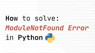 How to solve: "ModuleNotFoundError" in Python (pip: command not found)