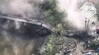 Оприлюднено архівне відео підриву бійцями Сил спеціальних операцій ЗСУ мосту на Донеччині