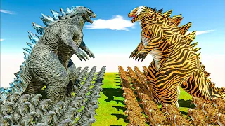 Epic Godzilla War - Growing Legendary Godzilla 2014 VS Tiger Godzilla Animal Revolt Battle Simulator