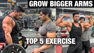 HOW TO GET BIGGER BICEPS | 5 Best Biceps & Triceps Exercise With Tips