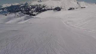 Skiing 2021 in Switzerland, Arosa Lenzerheide, piste 20 red