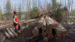 ATV Winch Powered Timber Trailer Kranman/Part 2