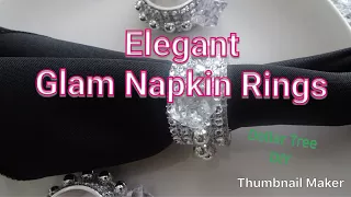 How to DIY Elegant Glam Napkin Rings | Dollar Tree DIY