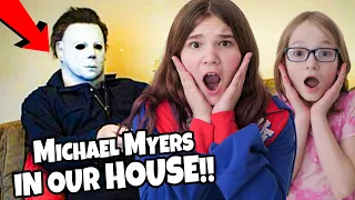 MICHAEL MYERS & @Carlaylee  In Our HOME! MICHAEL MYERS RUINS our SLEEPOVER!