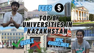 TOP 8 MEDICAL UNIVERSITIES IN KAZAKHSTAN | USMLE: YES OR NO | NEXT | FEES |RANKING #mbbs #mbbsabroad