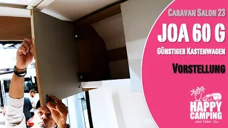 Caravan Salon 2023 - Vorstellung Joa 60 G - günstiger Kastenwagen | Happy Camping