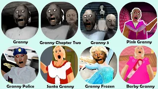 Granny,Granny Chapter Two,Granny 3,Pink Granny,Granny Police,Santa Granny,Granny Frozen,Barby Granny