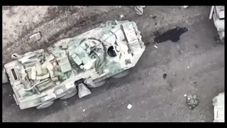 The Ukrainian 95th Air Assault Brigade destroyed and damaged 3x BTR-82A and a BMP-2 of the Russian