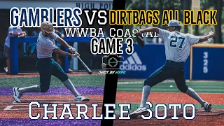 Charlee Soto TOP RANKED Pitcher & the Gamblers Roll through The Dirtbags All Black in Pool Play