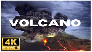 Volcano and Lava 4K (HDR TV) - Scenic Relaxation Film With Calming Music