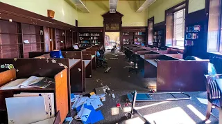 High School Abandoned In 2018 - They left Everything Behind -Library Still Full Of Books!!