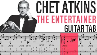 Chet Atkins The Entertainer Tab (Scott Joplin) - Guitar Lesson Tutorial - Tabs & Score