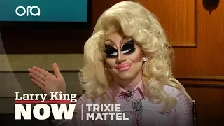 Trixie Mattel teaches Larry the art of “tucking”