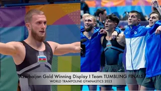 Azerbaijan 🇦🇿 🥇 Winning Display | TUMBLING Team Finals | World Trampoline Championships 2023