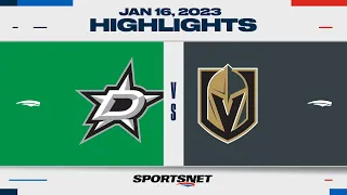 NHL Highlights | Stars vs. Golden Knights - January 16, 2023