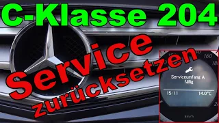 Mercedes C Klasse 204 - Serviceanzeige zurücksetzen