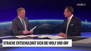 Strache entschuldigt sich bei Armin Wolf und ORF