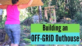 Building Our COMPOSTING Outhouse (Part 2) // Bathroom for our OFF GRID Yurt - Ep. 11