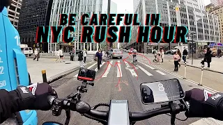 Full Round Trip Rush Hour Commute on the Nami Burn E in NYC | E-Scooter POV!  [4K]