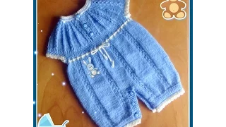 Боди-трансформер для малыша спицами.  Часть 1. Knit Body-transformer for the baby. part 1