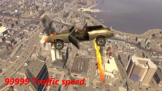 GTA 4 Trying to survive 99999 traffic speed