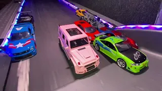 TRIOS Racing Tournament! Lamborghini Fast and Furious MarioKart Disney Pixar Cars Spider-Man + More!