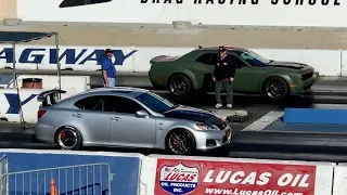 Lexus ISF vs Hellcat Challenger