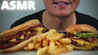 ASMR | Shake Shack ~ Avocado Bacon Cheeseburger + Hot Dog + French Fries | The Hangry Mole