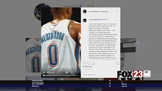 WATCH - Westbrook says goodbye to Oklahoma, Harden says Russ wasn't happy in OKC