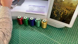 Embroidery Garden Stitches Napkins using Kingstar Metallic Thread from DIME